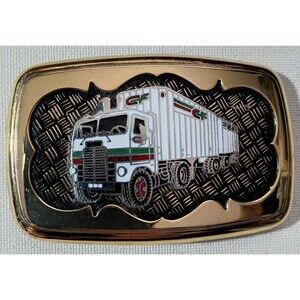 Vtg Consolidated Freightways CF Cabover Semi Transportation Belt Buckle